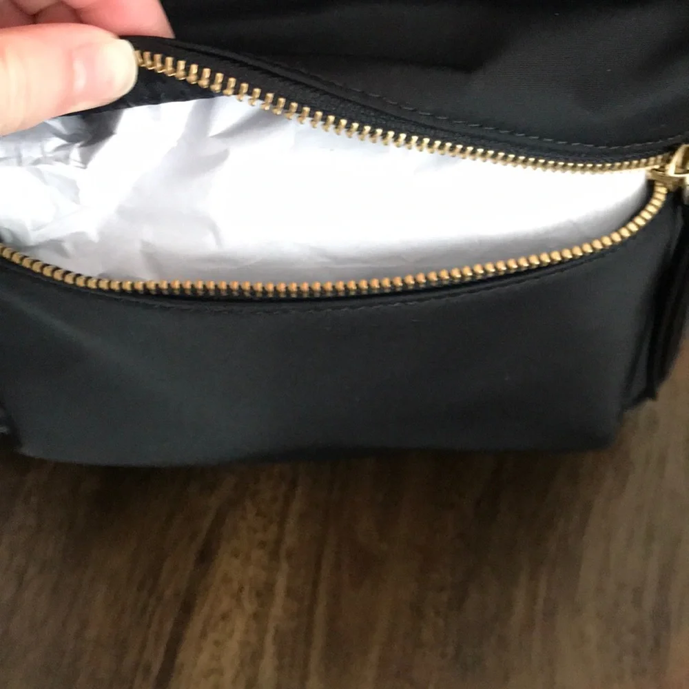kate spade Black Nylon Backpack with Gold Hardware